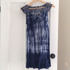 Tie dye blue dress